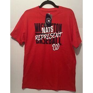 Washington Nationals MLB Genuine Merch BaseballRed T-shirt Nats Represent Size M